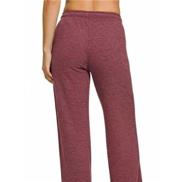 Zenana Ribbed‎ Drawstring Lounge Pants - Picture 2 of 2